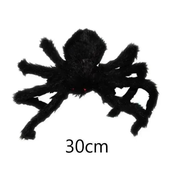 Giant Black Flexible Plush Spider Realistic Halloween Decor