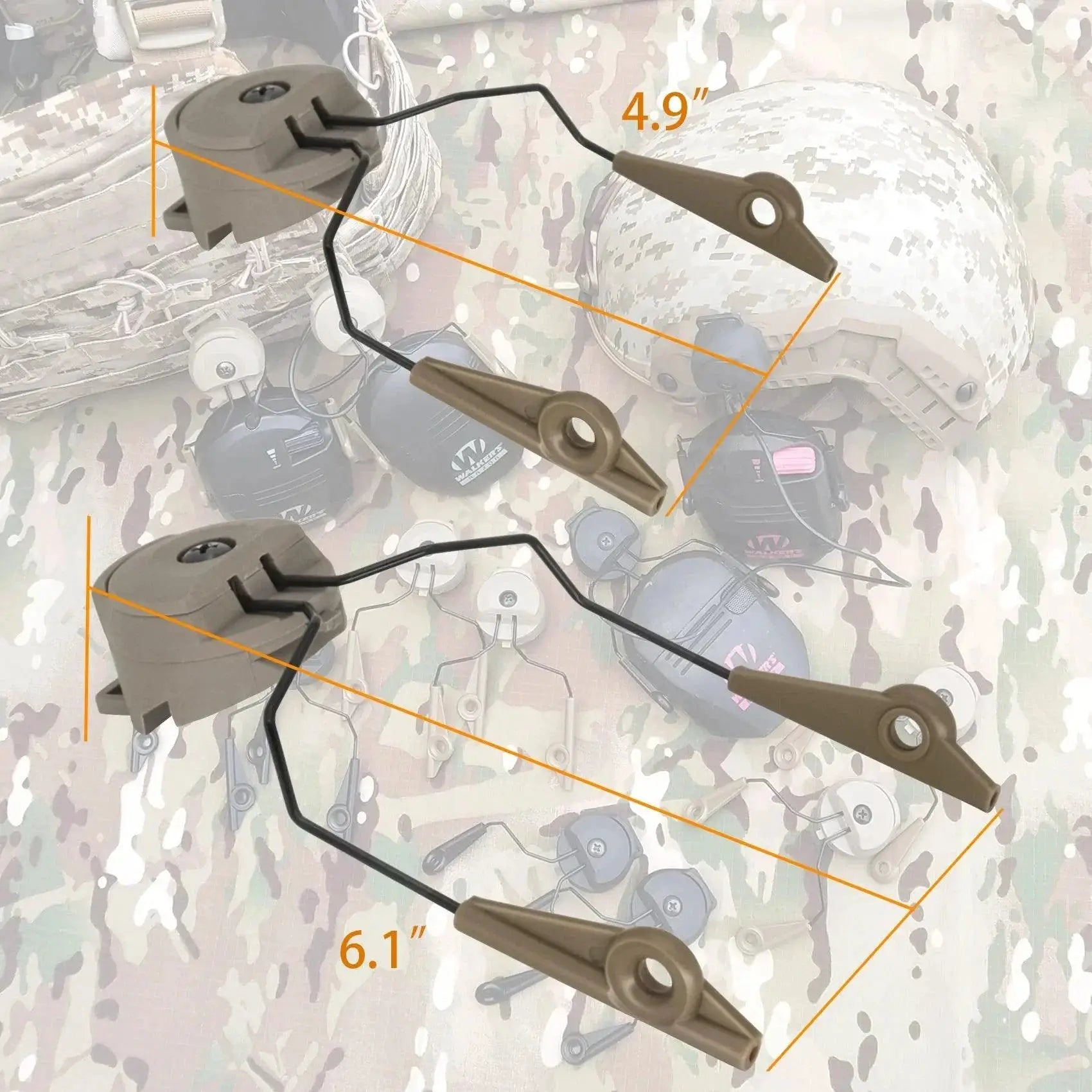 Hearangel Tactical Earmuff Rail Adapters For Walker Gear
