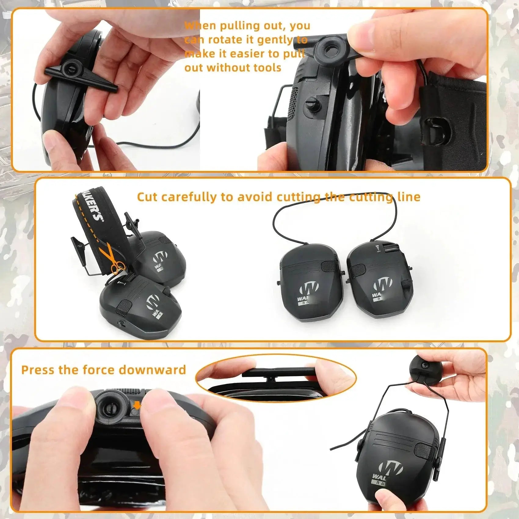 Hearangel Tactical Earmuff Rail Adapters For Walker Gear