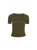 Knit Tee for Plump Girls Breathable