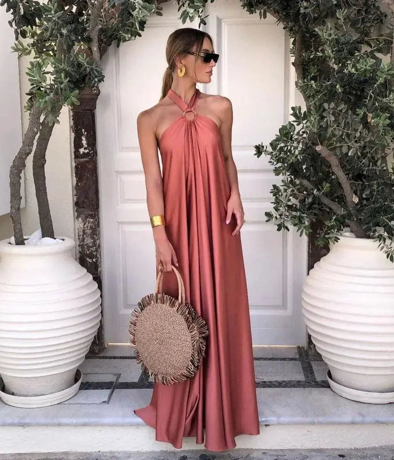 Solid Color Suspender Dress Trendy Womens Outfit 2022 Style