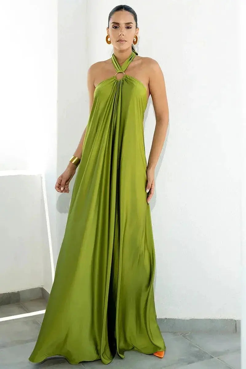Solid Color Suspender Dress Trendy Womens Outfit 2022 Style