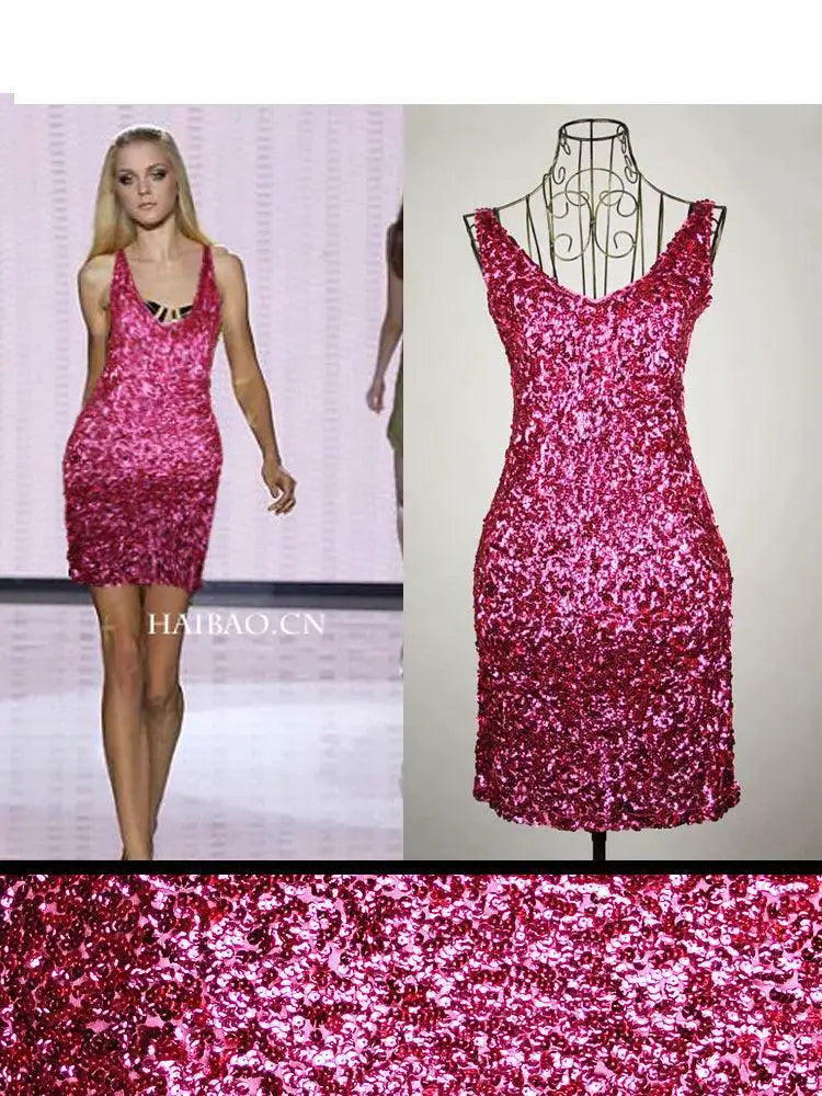 Nightclub Shiny Sundress Gown Sparkling Elegance Dress