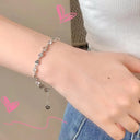 Radiant Heart Chain Bracelet Y2K Zircon Womens Jewelry