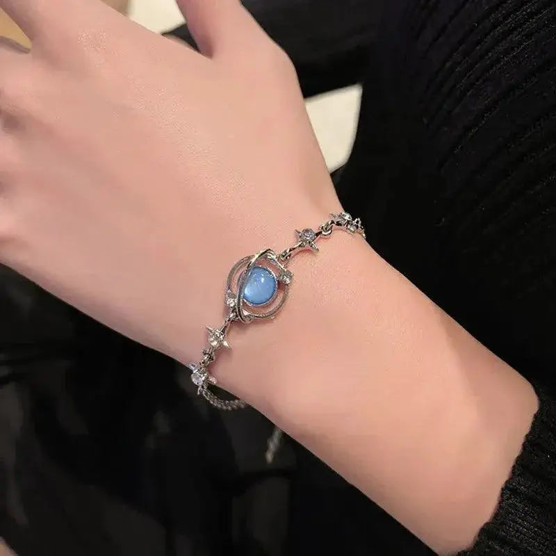 Radiant Heart Chain Bracelet Y2K Zircon Womens Jewelry