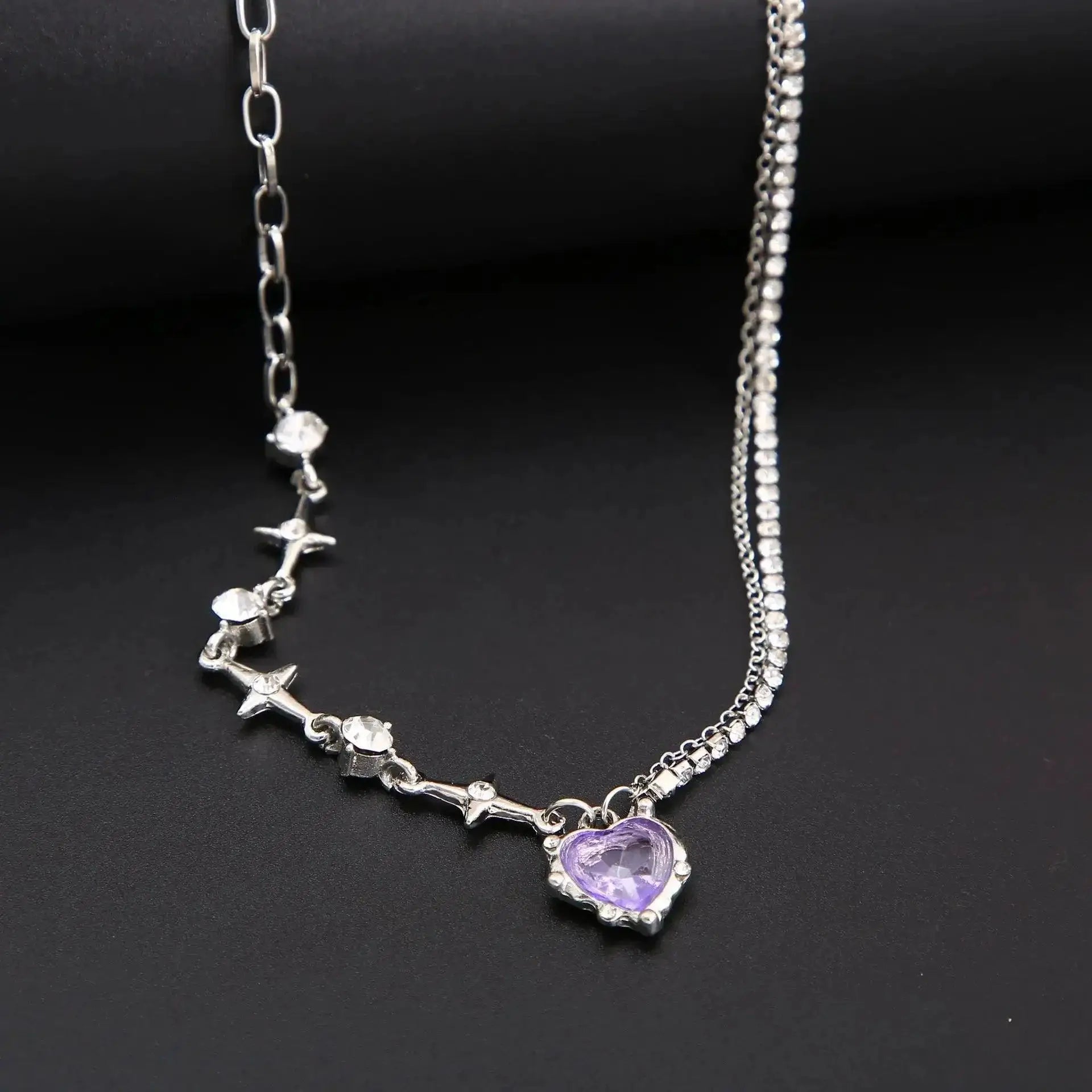 Elegant Crystal Heart Sleep Tracker Necklace For Women