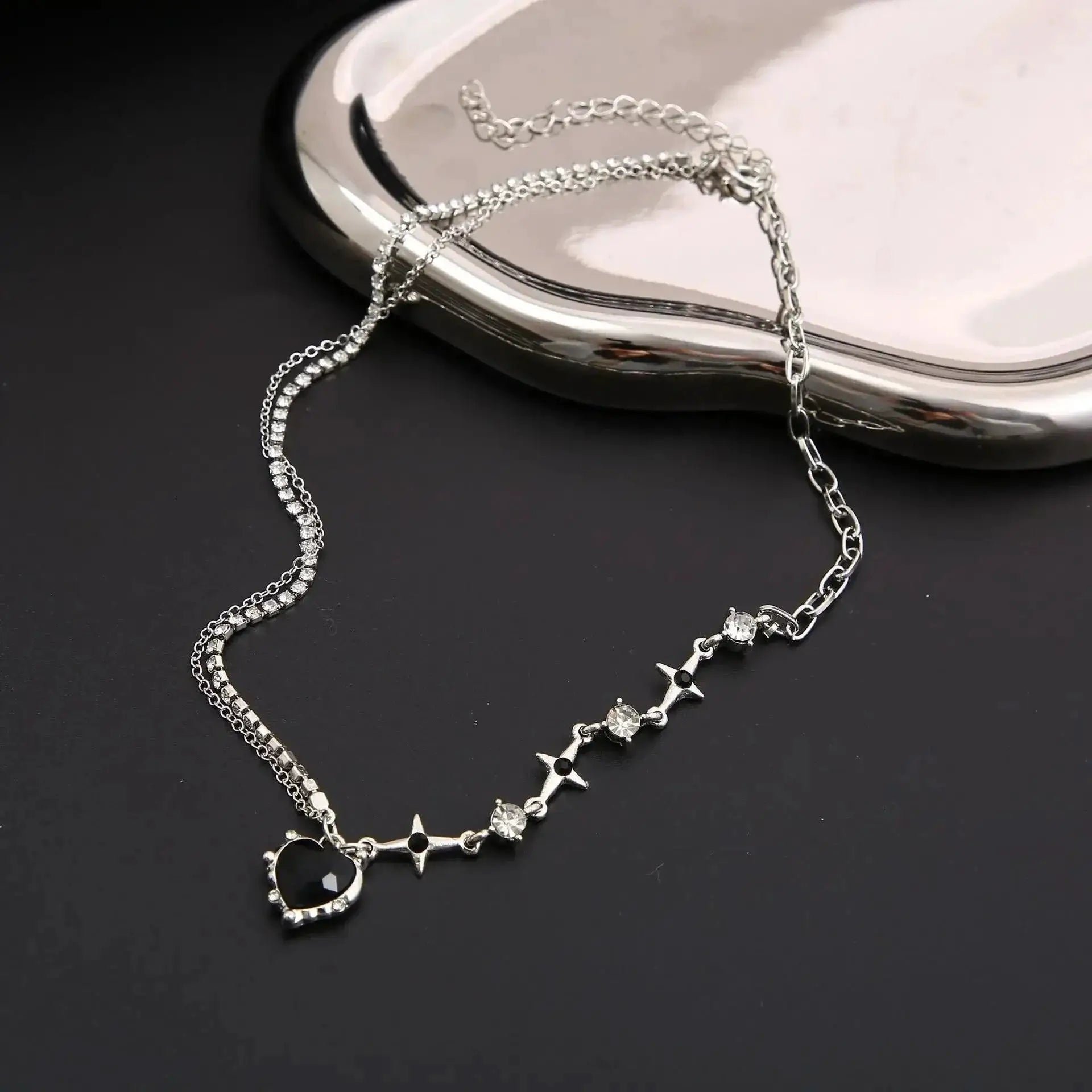 Elegant Crystal Heart Sleep Tracker Necklace For Women