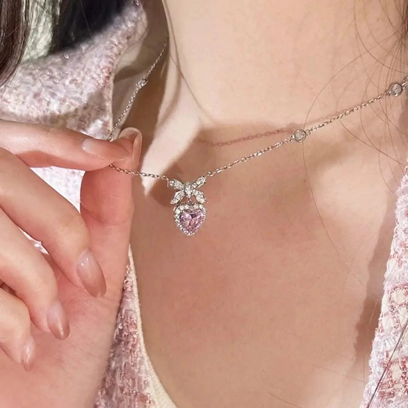 Zircon Star Pendant Necklace Elegant Fashion Jewelry