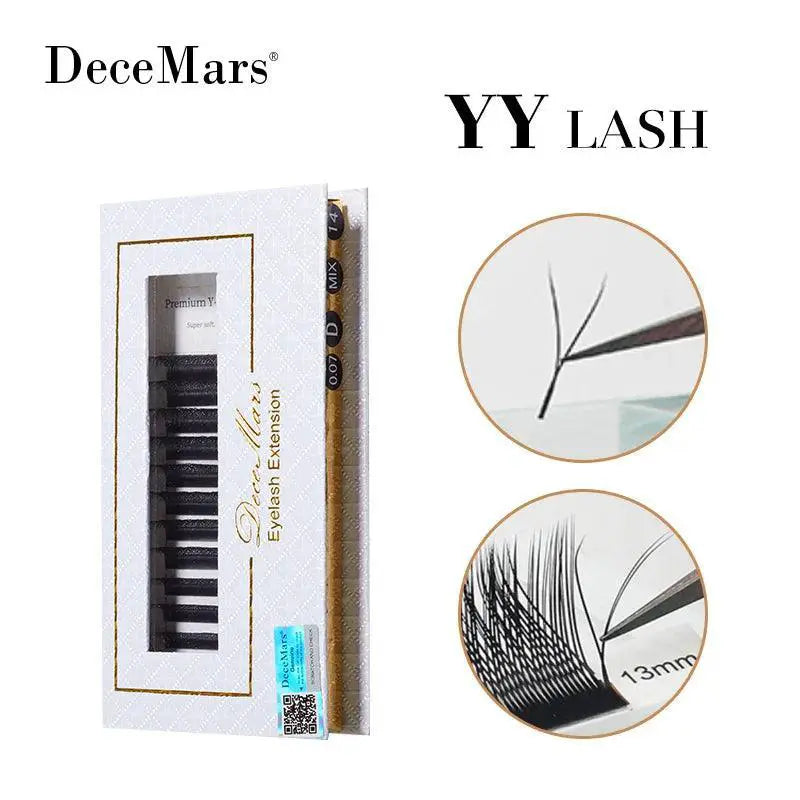 DeceMars YY Black Eyelash Extensions Bold Glamorous Look