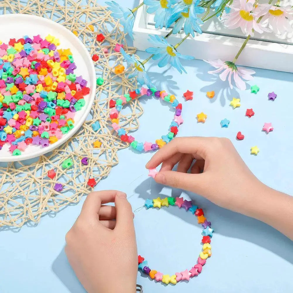 500 Colorful Beads Jewelry Making Kit Spark Creativity Gift