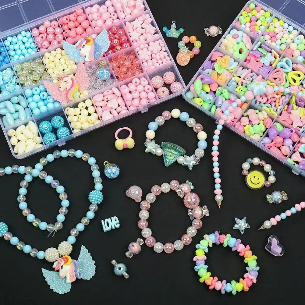 500 Colorful Beads Jewelry Making Kit Spark Creativity Gift
