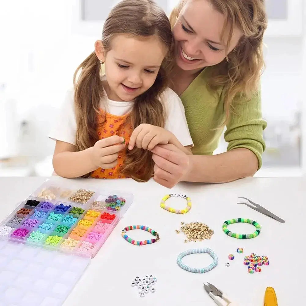 500 Colorful Beads Jewelry Making Kit Spark Creativity Gift