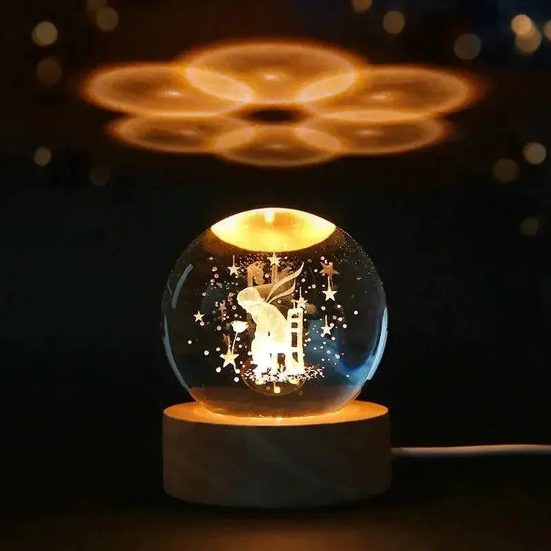 3D Celestial Moon Lamp Crystal Planet Night Light Gift