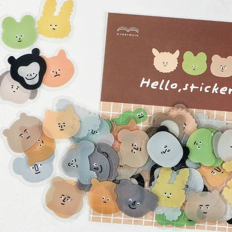 Pet Bear Waterproof Scrapbooking Adhesive Stickers