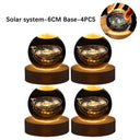3D Moon Lamp USB Galaxy Crystal Ball Night Light Decor