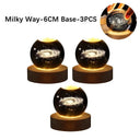 3D Moon Lamp USB Galaxy Crystal Ball Night Light Decor