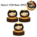 3D Moon Lamp USB Galaxy Crystal Ball Night Light Decor