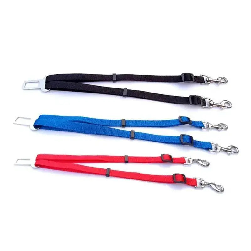Dual Dog Car Seat Belt Leash For Pet Safety While Traveling