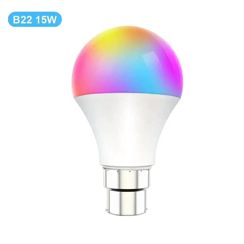 Smart Dimmable LED Bulb WiFi RGBCW Light Control Alexa Home