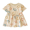 Sanlutoz Baby Girl Cotton Summer Dress Hand Painted O Neck
