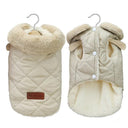 Winter Fur Collar Small Dog Cat Jacket Windproof Coat