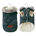 Winter Fur Collar Small Dog Cat Jacket Windproof Coat