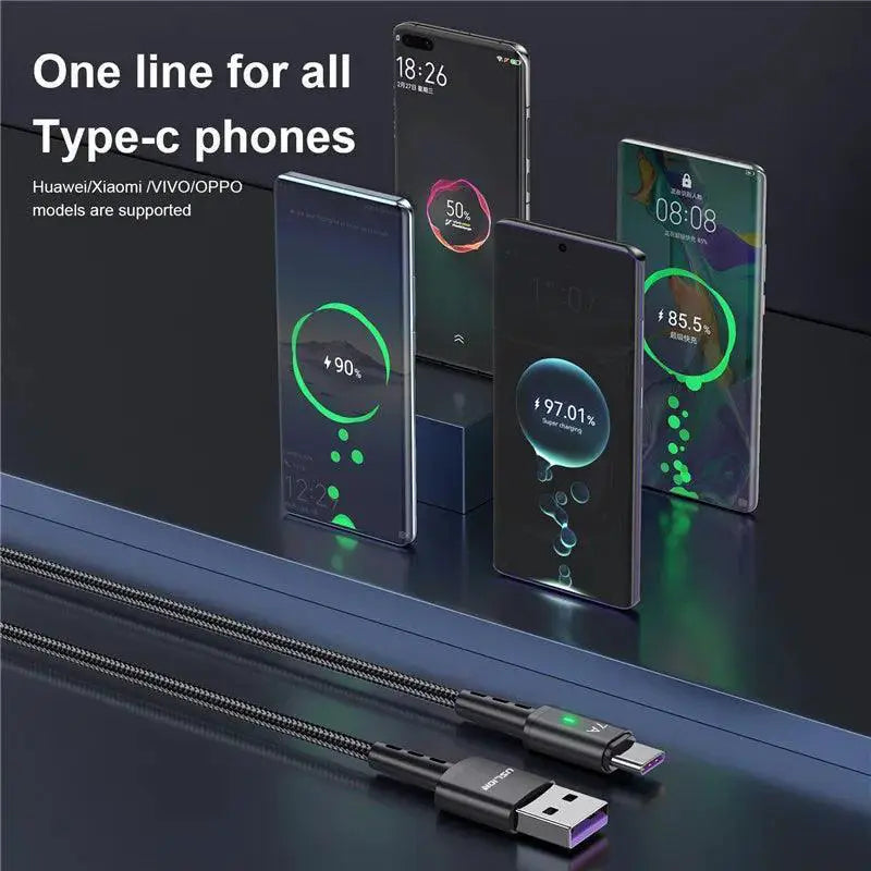7A Fast USB C Cable for MacBook Xiaomi Samsung Huawei - Fast Charging Data Cord  ourlum.com   