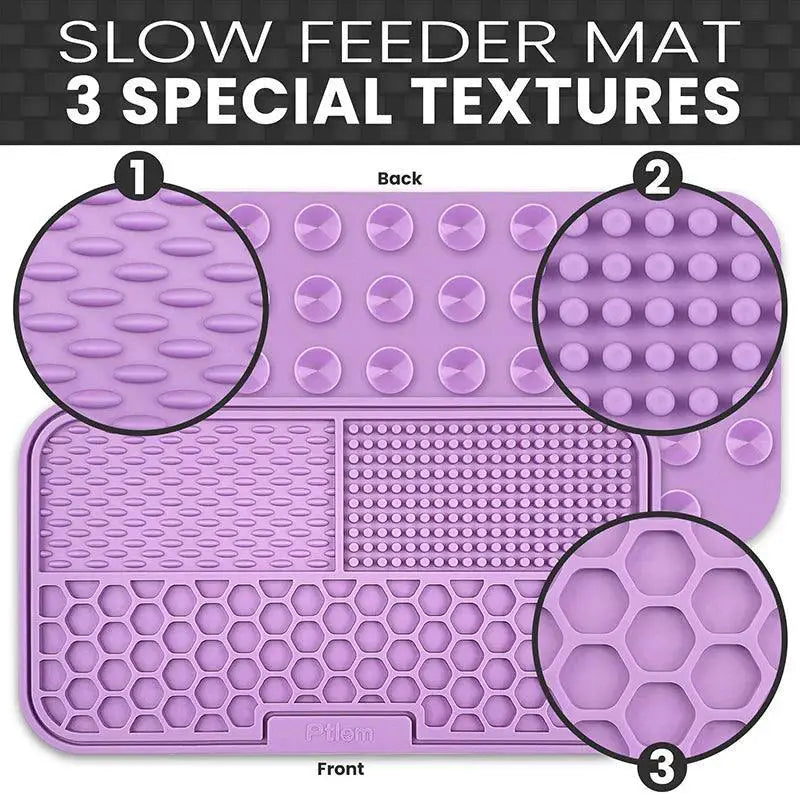 Slow Feeder Silicone Pet Placemat Promotes Healthy Eating