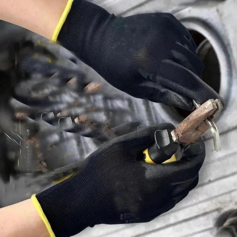 Durable Polyurethane Work Gloves for Carpenter Comfort Grip