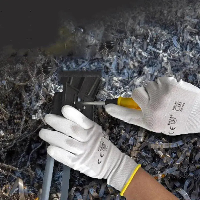 Durable Polyurethane Work Gloves for Carpenter Comfort Grip
