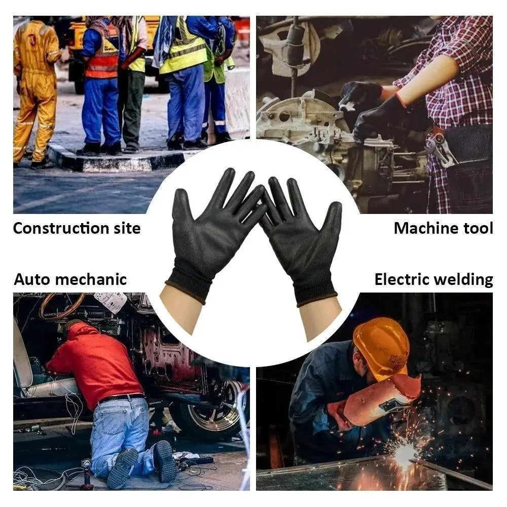 Durable Polyurethane Work Gloves for Carpenter Comfort Grip