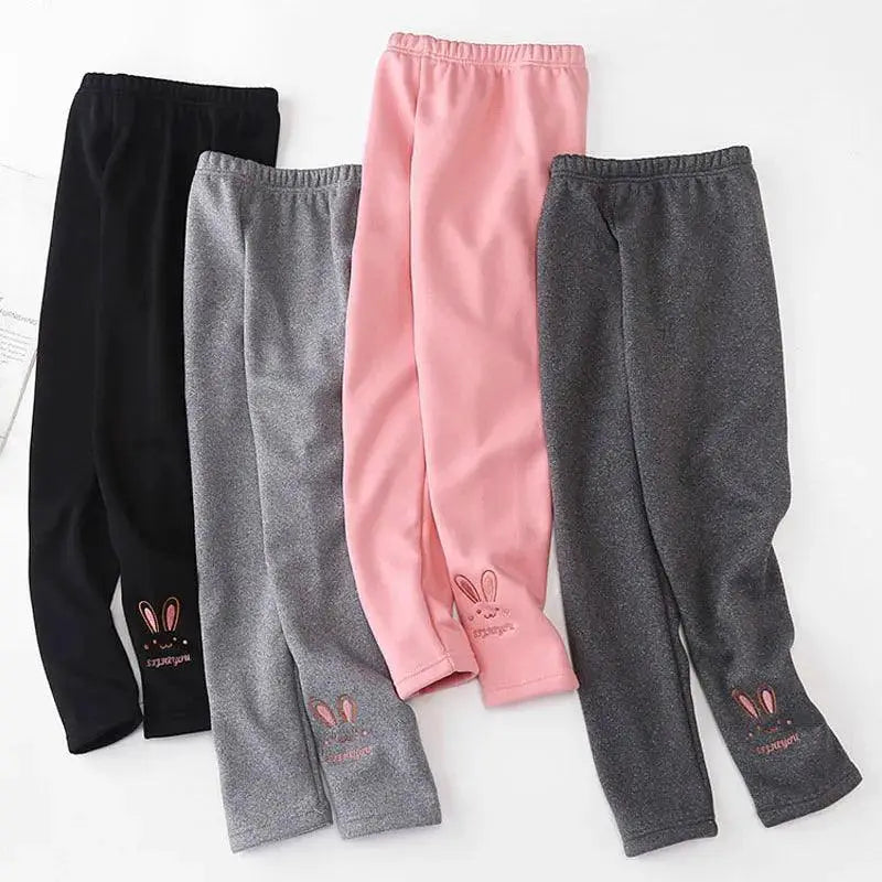 Cozy Bunny Kids Leggings Winter Fashion For Girls Warm