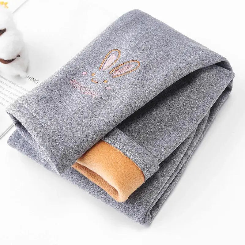 Cozy Bunny Kids Leggings Winter Fashion For Girls Warm