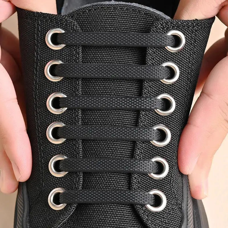 Silicone Shoelaces Lazy Elastic Lace Set 12 Colors