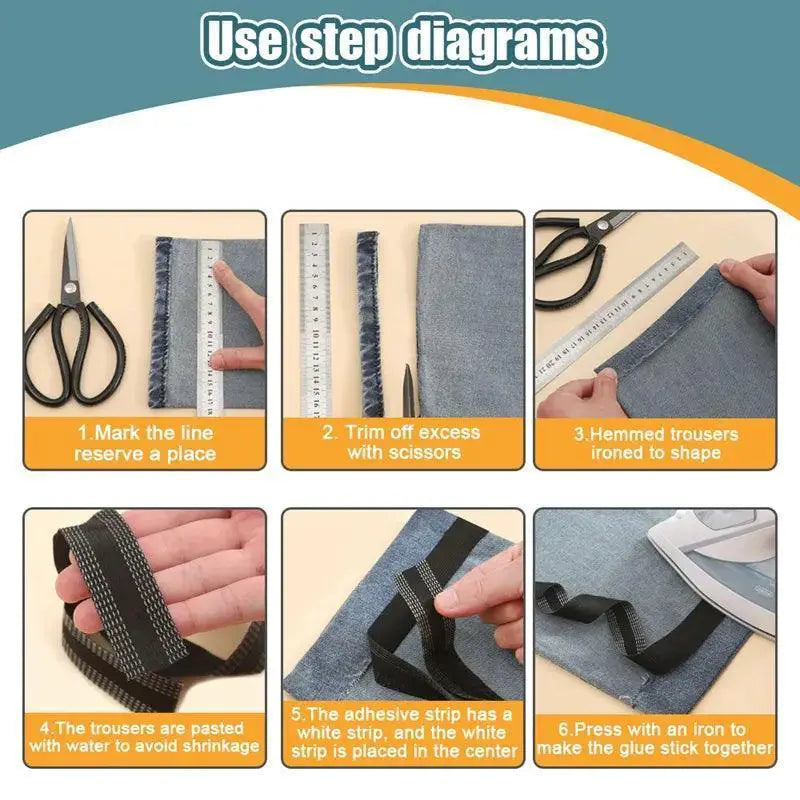 Adjustable Hemming Tape For Easy Pant Length Alterations