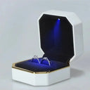 Glow Blue LED Ring Box For Proposals
