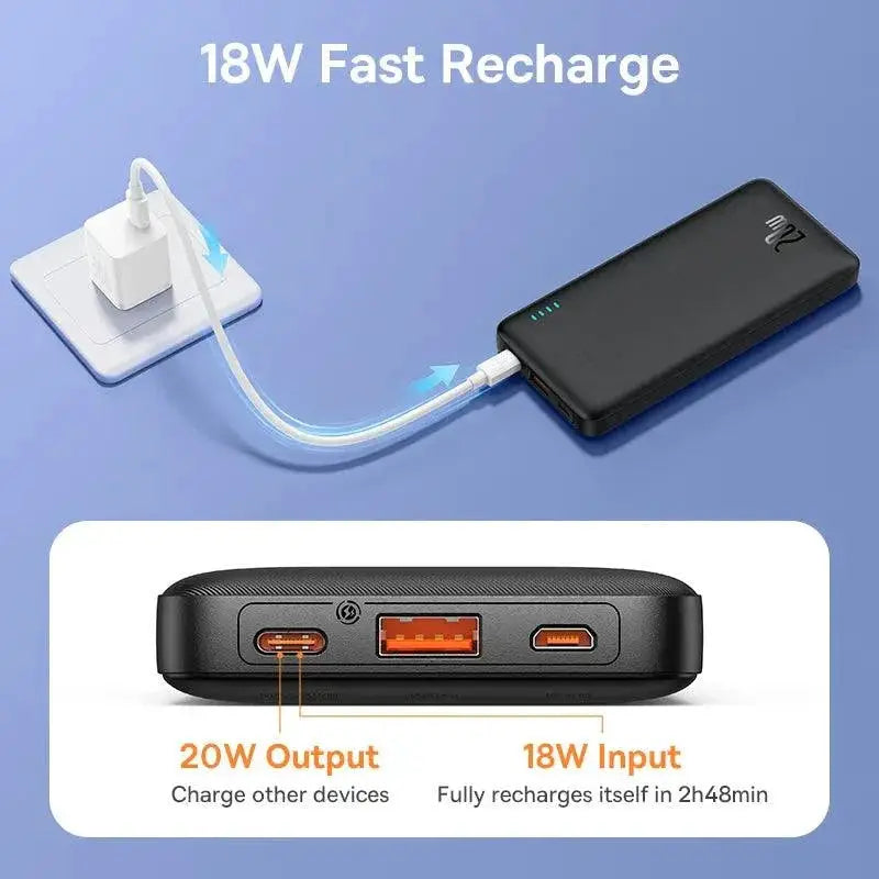Baseus Airpow Turbo Power Bank for iPhone and Xiaomi
