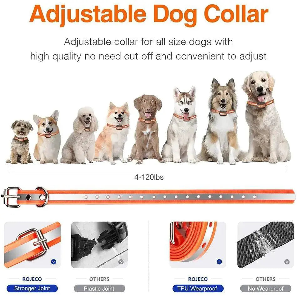 ROJECO Electric Dog Training Collar With Remote Bark Control