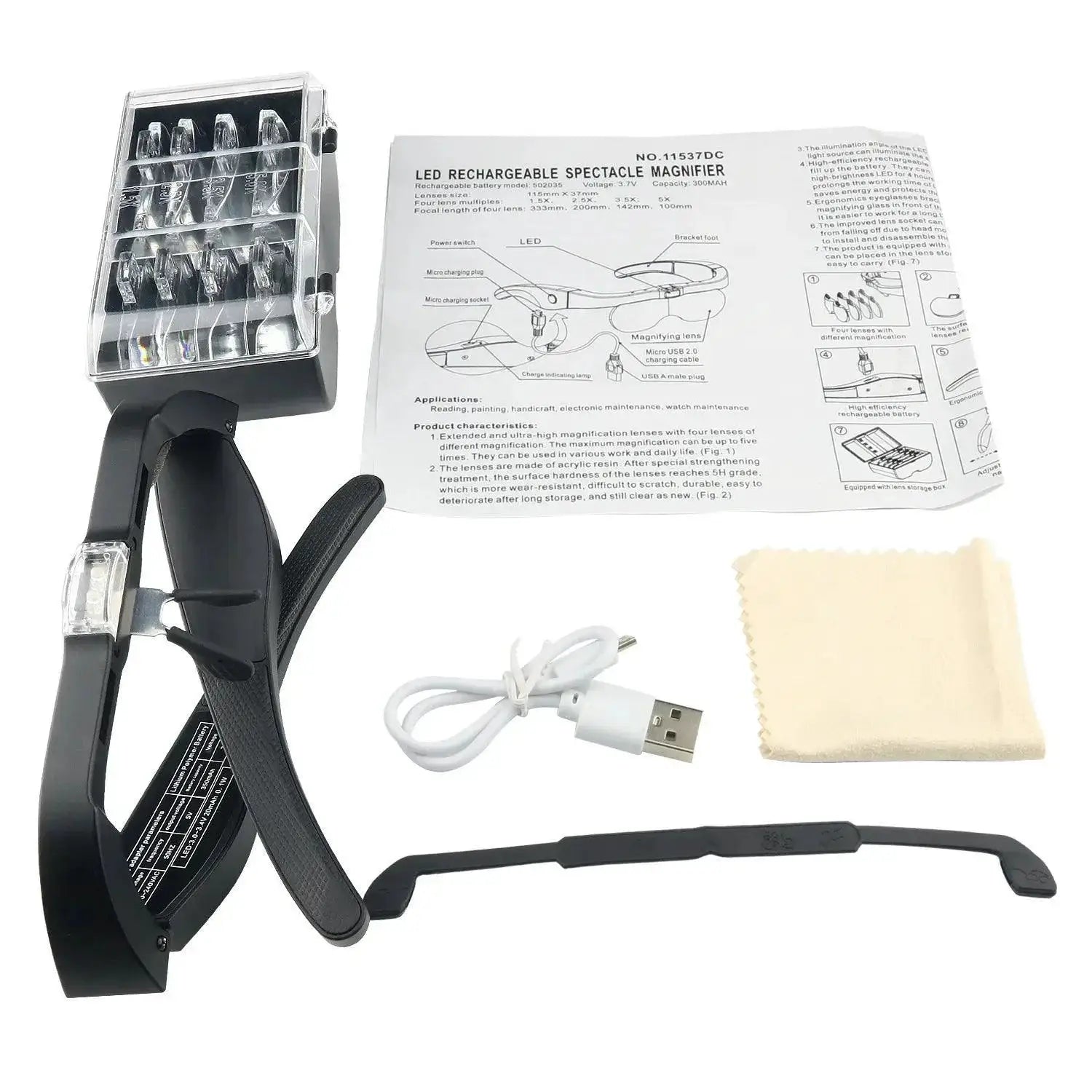 LED Magnifying Glasses With LED Lights For Precision Vision