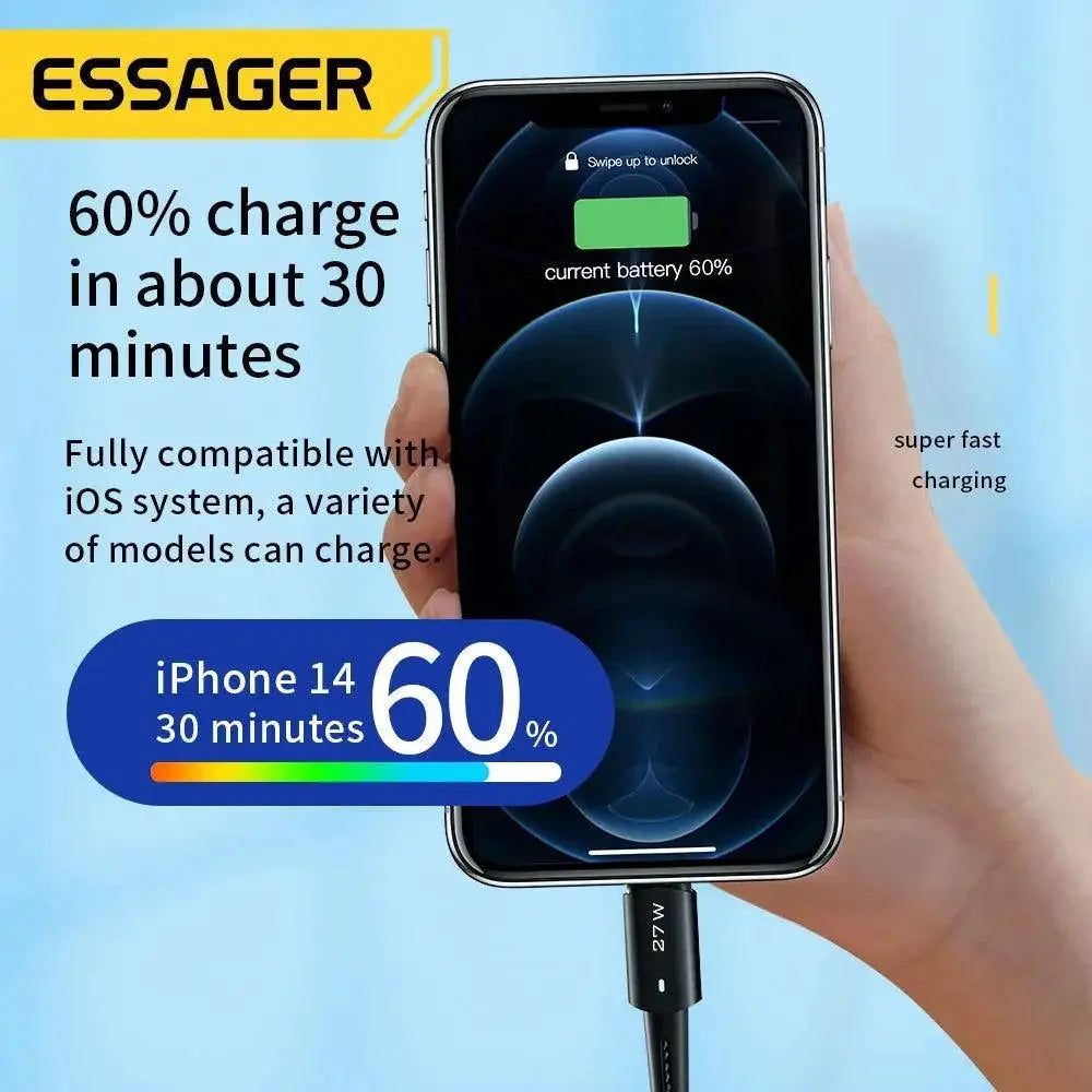 Essager USB C to Lightning Fast Charging Cable 20W Charger