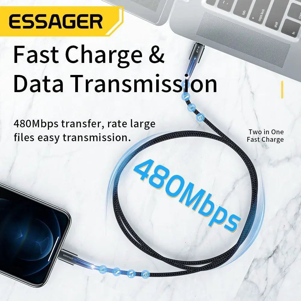 Essager USB C to Lightning Fast Charging Cable 20W Charger