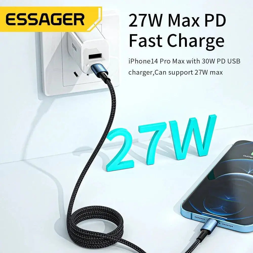 Essager USB C to Lightning Fast Charging Cable 20W Charger
