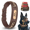Personalized Safety Leather Dog Collar