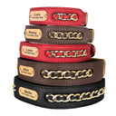 Personalized Safety Leather Dog Collar