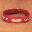 Personalized Safety Leather Dog Collar