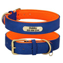Personalized Leather Dog Collar With Engraved ID Tag