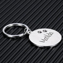 Custom Engraved Stainless Steel Pet ID Tag Paw Pendant