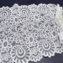 Elegant Black and White Lace Trim for DIY Crafts and Sewing