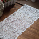 Elegant Black and White Lace Trim for DIY Crafts and Sewing