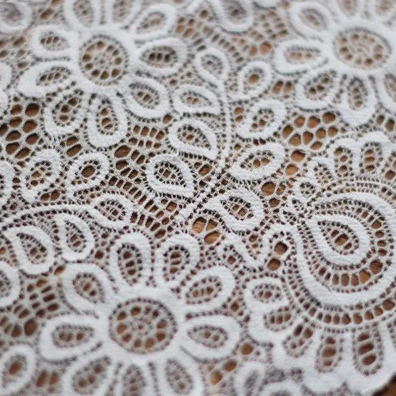 Elegant Black and White Lace Trim for DIY Crafts and Sewing